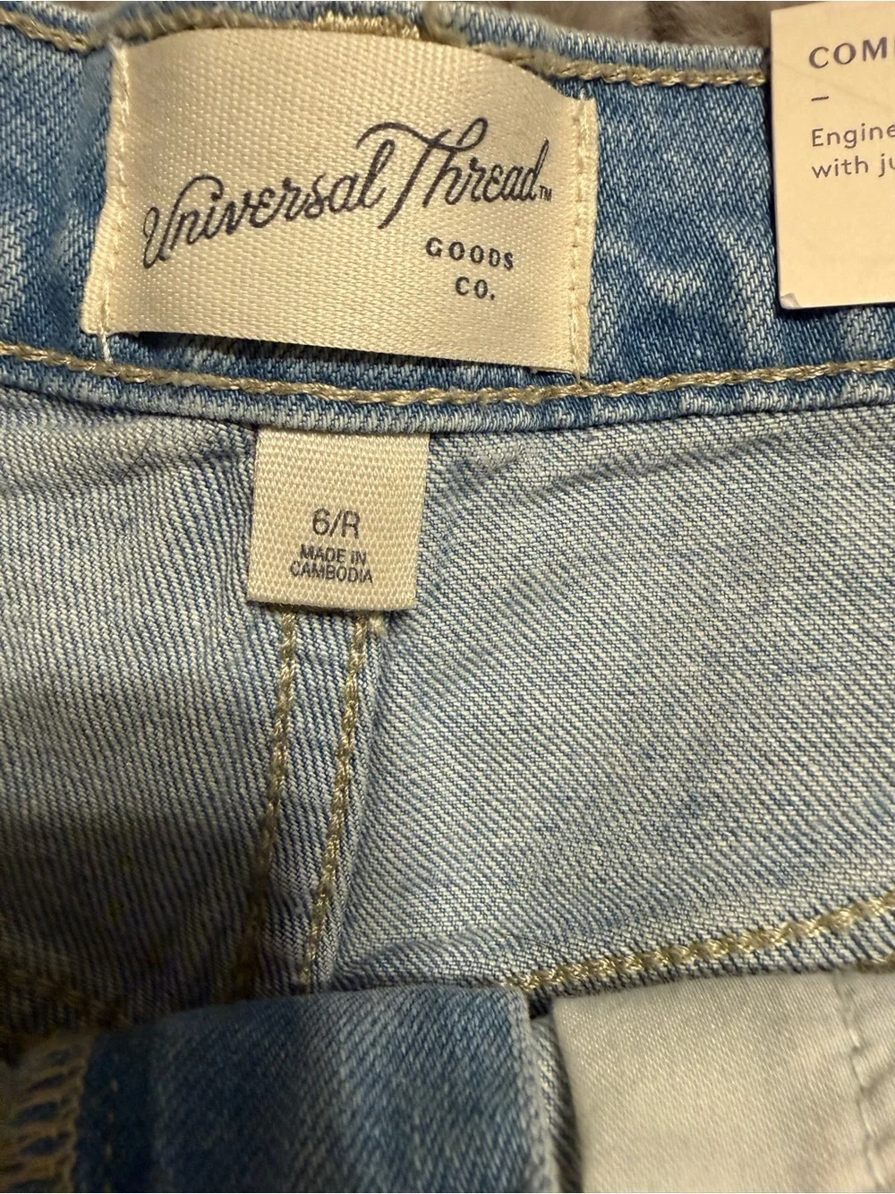 Universal Thread Light Blue High-Rise Denim Cutoff Shorts